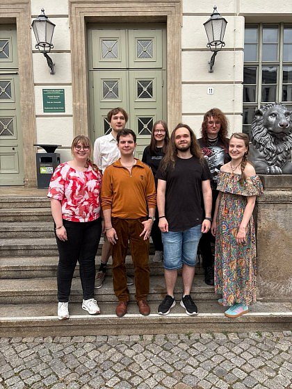 v. l. n. r.: Paulina Wieland, Jakub Janowski, Lars Helm, Luana N�rnberg, Silas J�rn, Lisa Schmidt, Kaitlyn Liebold